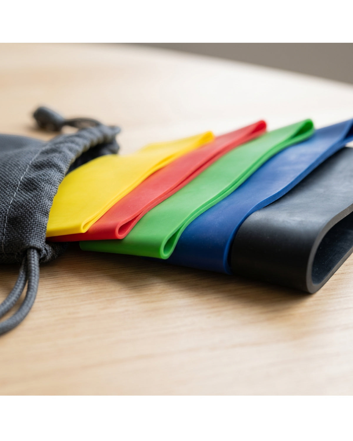 Buxve Latex Mini Loop Resistance Bands 5 Levels 60 x 5 cm Set - Detail view