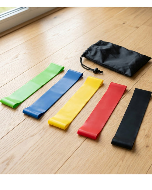 Buxve Latex Mini Loop Resistance Bands 5 Levels 60 x 5 cm Set - Lifestyle view