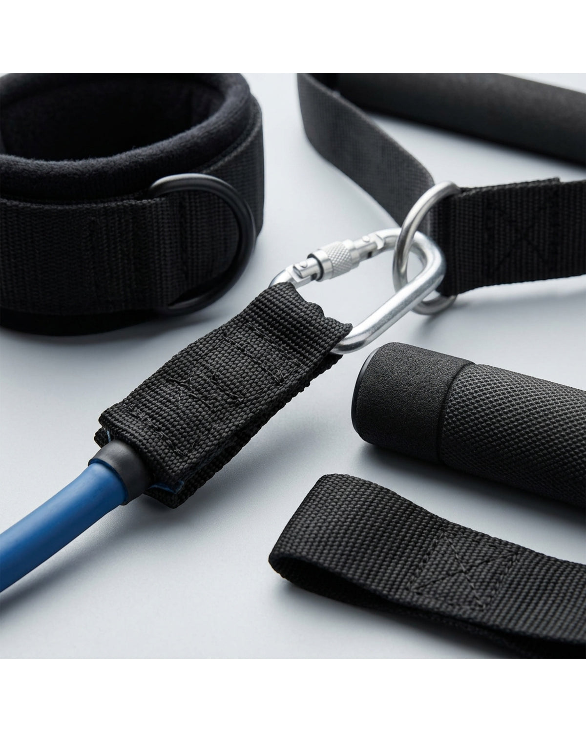 Buxve Stackable Latex Tube Resistance Band Kit with Handles 11 Pieces - Detail view