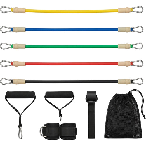 Buxve Stackable Latex Tube Resistance Band Kit with Handles 11 Pieces - Product view